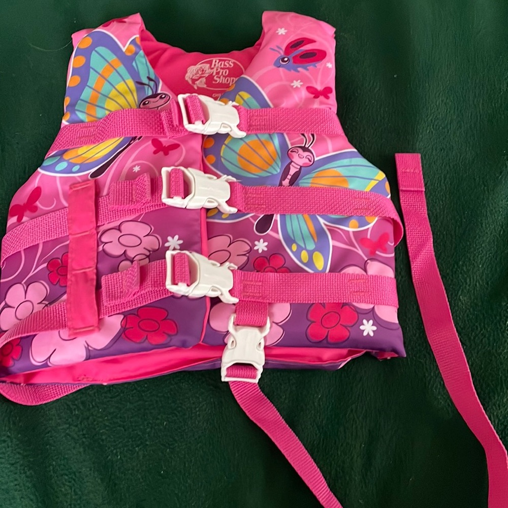 Bass Pro Shops Butterfly Life Vest for Children NWOT